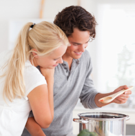 couple in kitchen